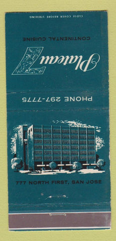 Matchbook Cover - Plateau 7 Restaurant San Jose CA WEAR 30 Strike
