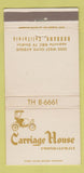 Matchbook Cover - Carriage House Restaurant Burbank CA 30 Strike