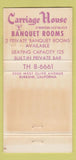 Matchbook Cover - Carriage House Restaurant Burbank CA 30 Strike