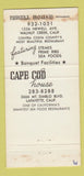 Matchbook Cover Cape Cod House Lafayette CA Newell House Walnut Creek 30 Strike