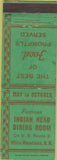 Matchbook Cover - Inidan Head Dining Room White Mountains NH wear