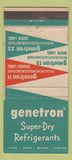 Matchbook Cover - Genetron Refrigerants Allied Chemical NYC 30 Strike