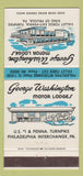 Matchbook Cover - George Washington Motor Lodges King of Prussia PA 30 Strike