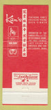 Matchbook Cover - Kan's Chinese Restaurant San Francisco CA 30 Strike