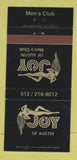 Matchbook Cover - Joy of Austin Strip Club girlie TX 30 Strike