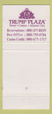 Matchbook Cover - trump Plaza Casino Atlantic City NJ 30 Strike