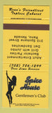 Matchbook Cover - Spice House Strip Club Reno NV girlie 30 Strike