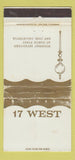 Matchbook Cover - 17 West San Jose CA WORN 30 Strike