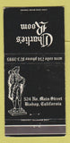 Matchbook Cover - Charlie's Room Bishop CA 30 Strike