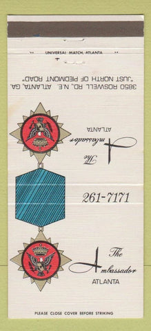 Matchbook Cover - Ambassador Hotel Atlanta GA 30 Strike