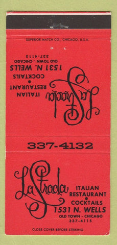 Matchbook Cover - LaStrada Italian Restaurant  Chicago IL 30 Strike