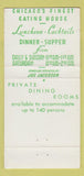 Matchbook Cover - Fritzel's Restaurant Chicago IL 30 Strike