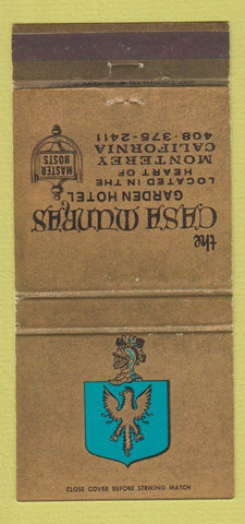 Matchbook Cover - Casa Mundras Garden Hotel Monterey CA WEAR 30 Strike