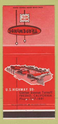 Matchbook Cover - Tradewinds Motor Hotel Fresno CA 30 Strike
