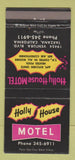 Matchbook Cover - Holly House Motel Tarzana CA 30 Strike