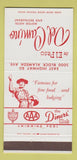 Matchbook Cover - Del Camino Motel Restaurant El Paso TX 30 Strike