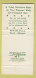 Matchbook Cover - Shelburne Hotel New York City 30 Strike