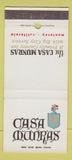 Matchbook Cover - Casa Munras Monterey CA 30 Strike