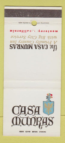 Matchbook Cover - Casa Munras Monterey CA 30 Strike
