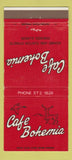 Matchbook Cover - Cafe Bohemia Chicago IL 30 Strike