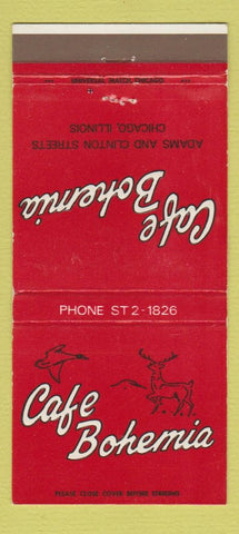 Matchbook Cover - Cafe Bohemia Chicago IL 30 Strike