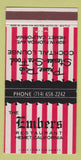Matchbook Cover - Embers Restaurant Hemet CA 30 Strike