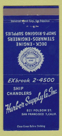 Matchbook Cover - Harbor Supply San Francisco CA 30 Strike
