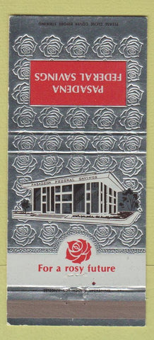 Matchbook Cover - Pasadena Federal Savings CA 30 Strike