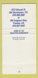 Matchbook Cover - Tradition Old Sacramento Truckee CA hamburgers WEAR 30 Strike