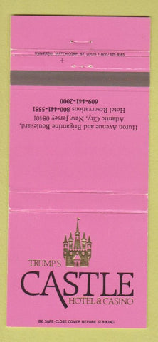 Matchbook Cover - trump Castle Hotel Casino Atlantic City NJ 30 Strike