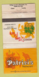 Matchbook Cover - Patrizi's Restaurant Beaumont TX 30 Strike