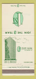 Matchbook Cover - 1st State Bank Trust Columbus OH 30 Strike