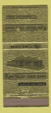 Matchbook Cover - Kaw Valley State Bank Kansas City KS 30 Strike
