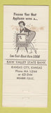 Matchbook Cover - Kaw Valley State Bank Kansas City KS 30 Strike