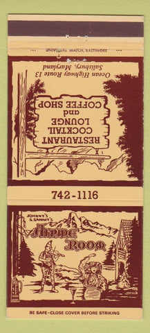Matchbook Cover - Alpine Room Restaurant Salisbury MD 30 Strike