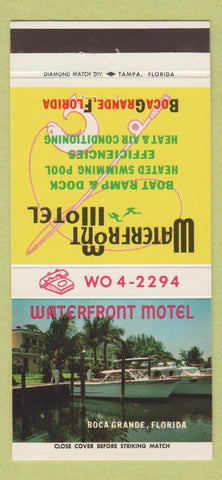 Matchbook Cover - Waterfront Motel Boca Grande FL 30 Strike