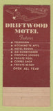 Matchbook Cover - Driftwood Motel Miami Beach FL  30 Strike