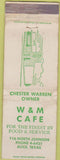 Matchbook Cover - W and M Cafe Alice TX WORN