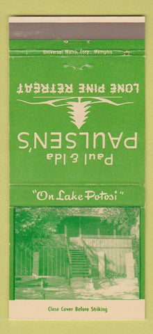 Matchbook Cover - Paulsen's Lone Pine Retreat 30 Strike