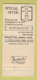 Matchbook Cover - Photoland Photo Restoration Parma OH WEAR 30 Strike
