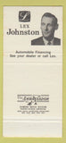 Matchbook Cover - Lakewood Bank and Trust Dallas TX Lex Johnston 30 Strike