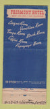 Matchbook Cover - Fairmont Hotel San Francisco CA Merry Go Round WEAR 30 Strike