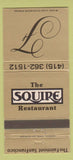 Matchbook Cover - Squire Restaurant Fairmont Hotel San Francisco CA 30 Strike