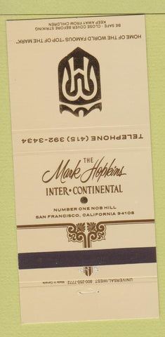 Matchbook Cover - Mark Hopkins Hotel San Francisco CA 30 Strike