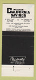 Matchbook Cover - California Savings and Loan San Francisco CA 30 Strike