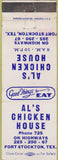 Matchbook Cover - Al's Chicken House Fort Stockton TX