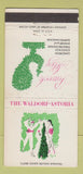Matchbook Cover - Waldorf Astoria Hotel New York City 30 Strike