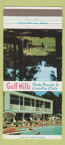 Matchbook Cover - Gulf Hills Dude Ranch Country Club Ocean Springs MS 30 Strike