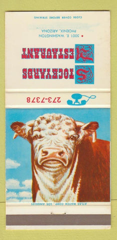 Matchbook Cover - Stockyards Restaurant Phoenix AZ WEAR 30 Strike
