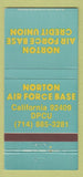 Matchbook Cover - Norton Air Force Base Credit Union 30 Strike